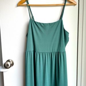 Long green dress